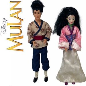 Mulan & Li Shang Dolls Disney Princess Collectible Barbie Doll Set